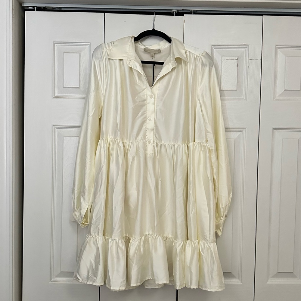 Cream Button Down Dress - image 1